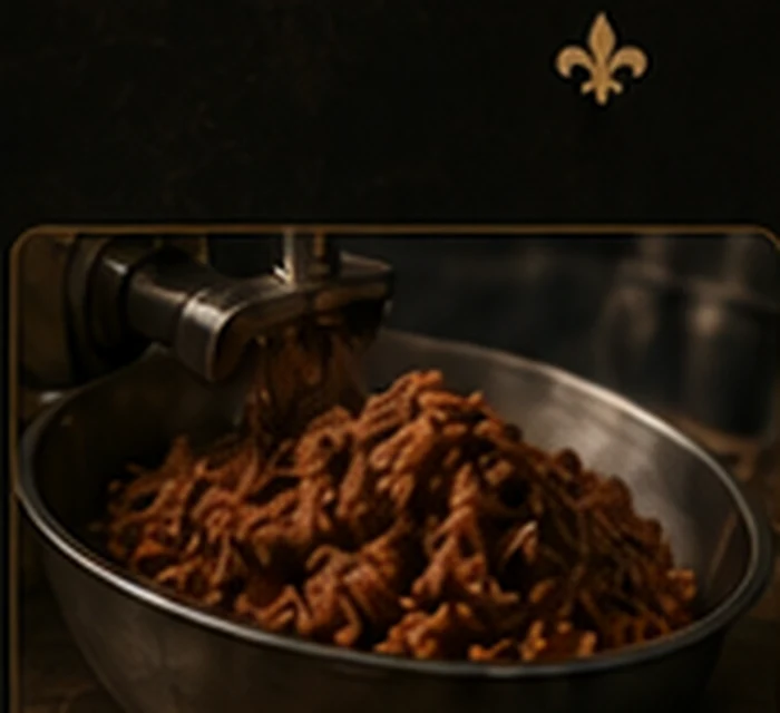 Finely minced seasoned beef